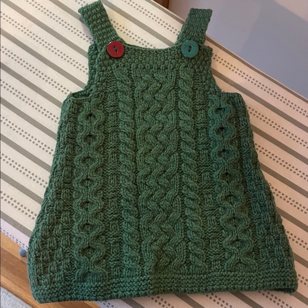 NWOT Aran Sweater Market Green Knitted Baby Dress